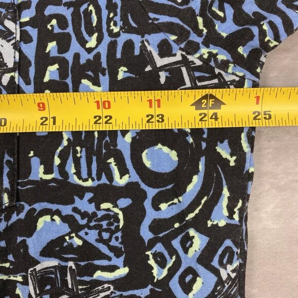 Vintage 90s QUICKSILVER BUTTON UP SHIRT MENS SURF NEON FUNKY AOP ABSTRACT - Picture 4 of 8